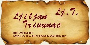 Ljiljan Trivunac vizit kartica